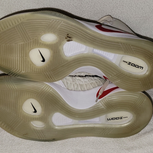 NIKE Women's size 9.5 white/red high top Basketball Shoes - Picture 7 of 15